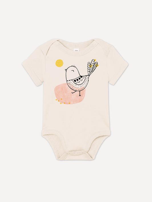 Kiki the Bird | Baby bodysuit short sleeve