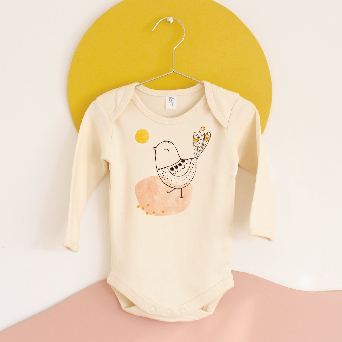 Kiki the Bird | Long-sleeved baby bodysuit