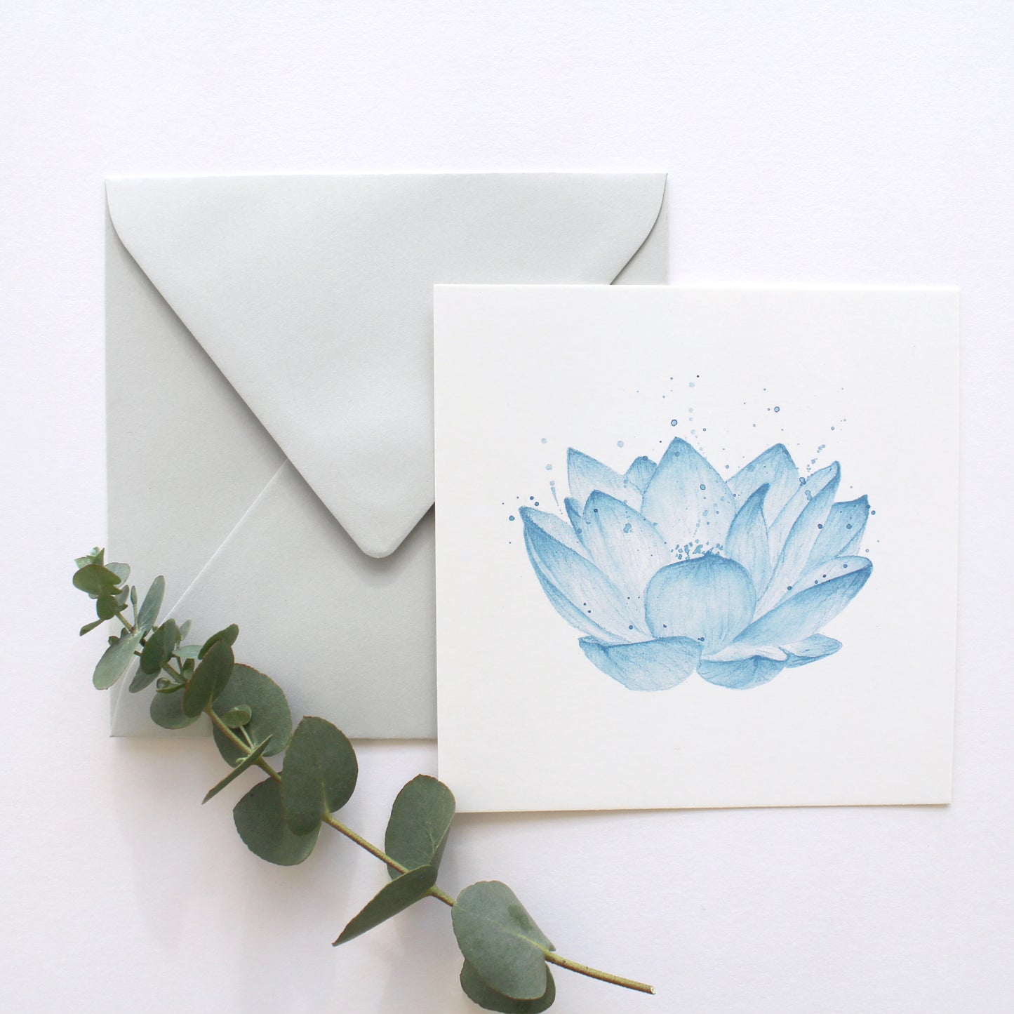 Blue Lotus | square Postcard