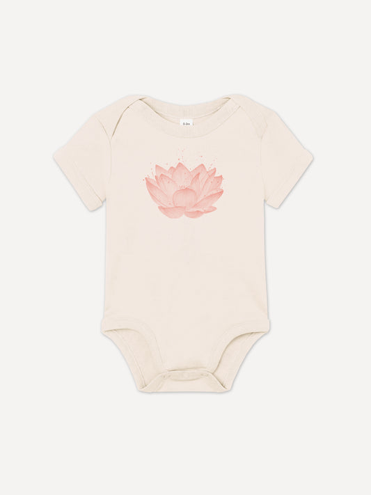 Pink Lotus | Bodysuit for newborns