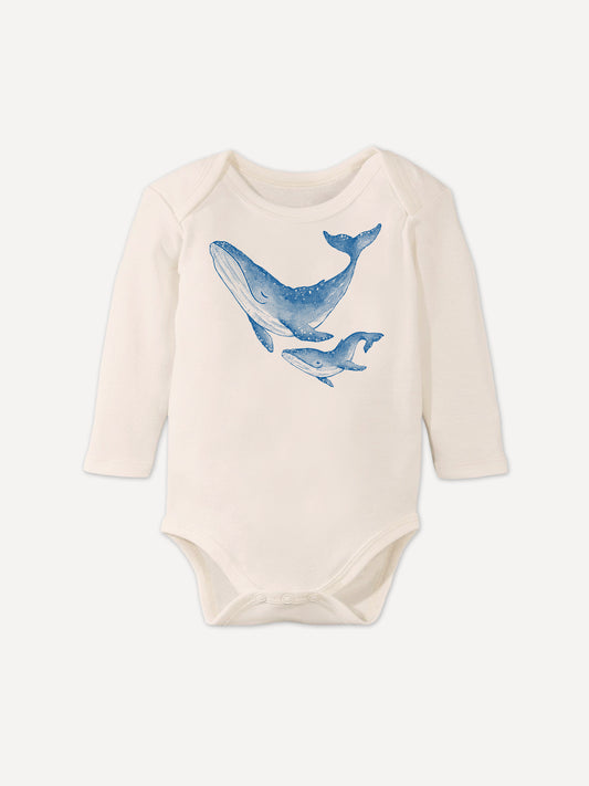 Whales | Long sleeve bodysuit